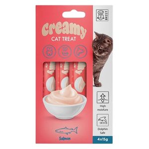  Creamy Salmon Cat Snack - 4 Pieces 