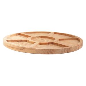  Round Wooden Serving Board Turntable - 32cm 