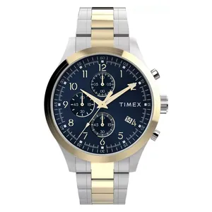  Timex Watch TW2Y01500 For Men - Analog Display, Stainless Steel Band - Silver 