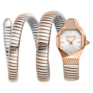  ساعة جست كافالي للنساء JC1L370M0065 - عرض بعقارب, سوار من الستانلس ستيل - روز 