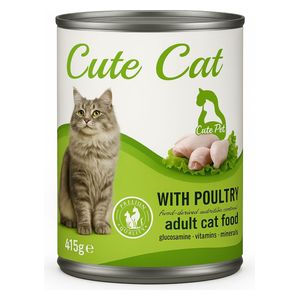  Cute Cat Adult with Poultry Cat Food - 415g 