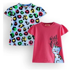 2 Pack Girl Blue&Pink T-shirts Leo - 5Y 