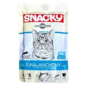  Snacky Tuna & Anchovy in Jelly Cat Food - 85g 