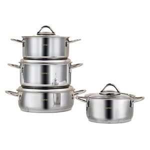 طقم ادوات طهي كاراكا - 8 قطع - ستيل