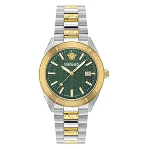 Versace Watch VE8E00524 For Men - Analog Display, Stainless Steel Band - Silver