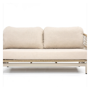  SADAF Apollo Garden Set 1+1+2 + Shell Patio Table - Light Beige 