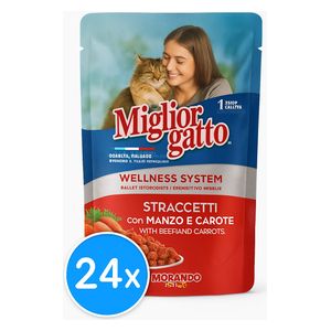 Miglior Gatto Beef & Carrot Cat Food - 24 Pieces