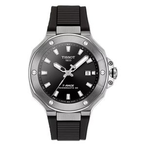 Tissot Watch T1418071705100 For Men - Analog Display, Silicon Band - Black