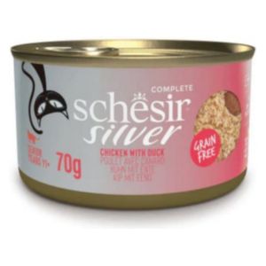 Schesir Silver Chicken with Duck Cat Food - 70g