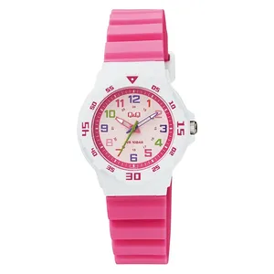  Q&Q Watch VR19J010Y For Kids - Analog Display, Resin Band - Pink 