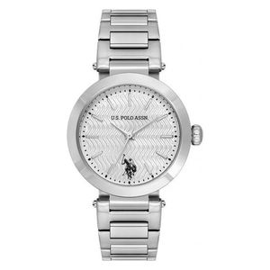 ساعة .يو.اس. بولو اسن للنساء USPA2099-05 - عرض بعقارب, سوار من الستانلس ستيل - سلفر