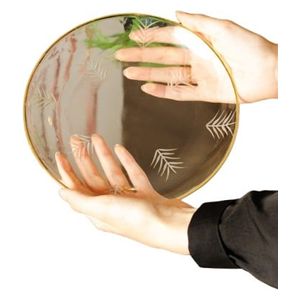 Gilded Glass Serving Dish - Transparent