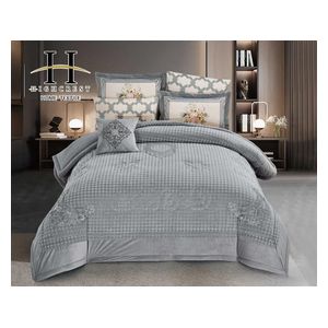  Highcrest Winter Comforter Set, Double, 260 x 240cm - 6 Piece - Grey 