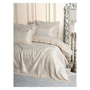 صدف طقم غطاء لحاف مزدوج 220 × 200 سم - 6 قطع - كابتشينو