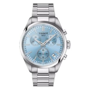 Tissot Watch T1504171135100 For Men - Analog Display, Stainless Steel Band - Grey