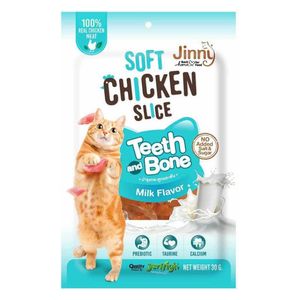  JInny Soft Chicken Slice with Milk Cat Food - 30g 
