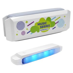  nalu Music Series HA6905 - LED Kids Harmonica - 16 cm - White-Blue 