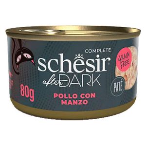 Schesir Dark Chicken with Beef in Pate Cat Food - 80g