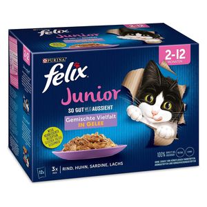 Felix Junior Mix Cat Food - 12 Pieces
