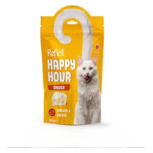 reflex Happy Hour Chicken & Cheese Cat Snack - 60g