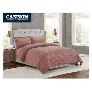  Cannon Bedspread Set, Double , 260X240cm - 3 Piece - Tea Rose 