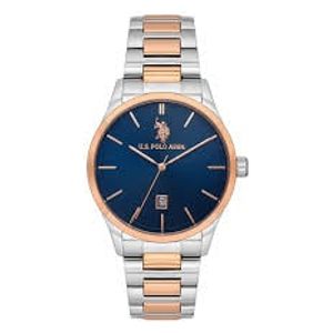 ساعة .يو.اس. بولو اسن للرجال USPA1072B-05 - عرض بعقارب, سوار من الستانلس ستيل - روز