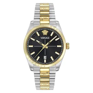 Versace Watch VE0G00525 For Men - Analog Display, Stainless Steel Band - Silver