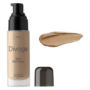 Divage Skin Perfector Foundation & Concealer 2 IN 1, Full Coverage Hydrating Liquid - 01 SP 