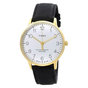  Timex Watch TW2U97300 For Men - Analog Display, Leather Band - Black 