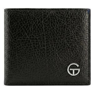  Golden Touch Men's Classic Genuine Leather Wallet - 8 Card Slots & Detachable Pocket - Black 
