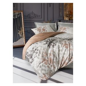  صدف طقم غطاء لحاف مزدوج 220 × 200 سم - 6 قطع - بني 