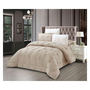  فالنتيني طقم لحاف مزدوج 180x240 سم - 4 قطع - بيجي 