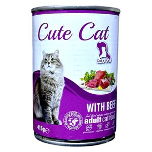  Cute Cat Adult with Beef Cat Food - 415g 