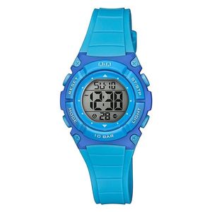 Q&Q Watch M187J001Y For Women - Digital Display, Resin Band - Blue