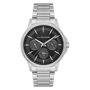 ساعة .يو.اس. بولو اسن للرجال USPA1000B-02 - عرض بعقارب, سوار من الستانلس ستيل - سلفر