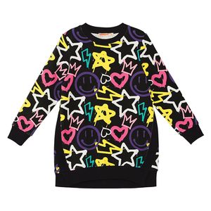 Street Style Girl Black Dress - 10Y