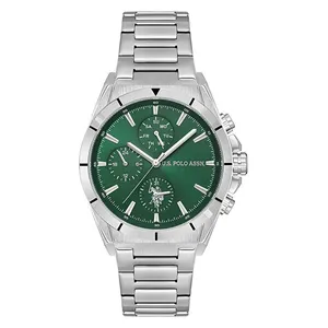  ساعة .يو.اس. بولو اسن للرجال USPA1079-02 - عرض بعقارب, سوار من الستانلس ستيل - سلفر 