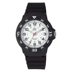  Q&Q Watch VR18J003Y For Men - Analog Display, Resin Band - Black 