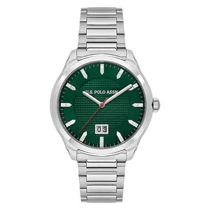  ساعة .يو.اس. بولو اسن للرجال USPA1087-06 - عرض بعقارب, سوار من الستانلس ستيل - سلفر 
