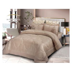  Highcrest Winter Comforter Set, Double, 260 x 240cm - 6 Piece - Beige 