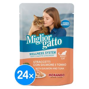 Miglior Gatto Salmon & Tuna Cat Food - 24 Pieces
