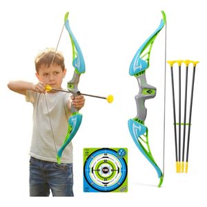  BA Archery Toy Set - Archery Series Bow with 4 Suction Cup Arrows  - Blue Green 