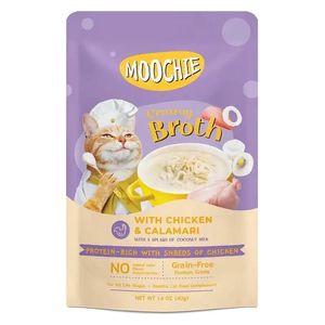  MOOCHIE Broth Chicken & Calamari Cat Food - 40g 