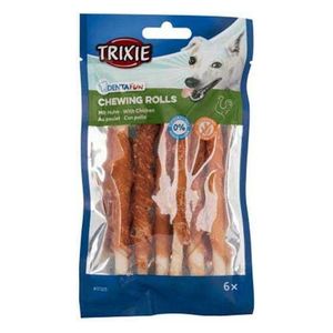  Trixie Denta Fun Ostrich Chewing Rolls Dog Snack- 70g 