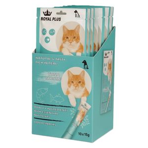  رويال بلس وجبة خفيفة للقطط بنكهة التونة والروبيان - 10 قطع 