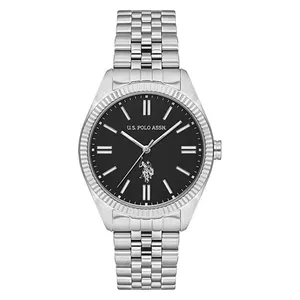  ساعة .يو.اس. بولو اسن للرجال USPA1096-03 - عرض بعقارب, سوار من الستانلس ستيل - سلفر 