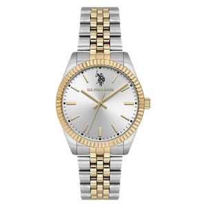 ساعة .يو.اس. بولو اسن للنساء USPA2103-02 - عرض بعقارب, سوار من الستانلس ستيل - سلفر