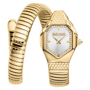  ساعة جست كافالي للنساء JC1L369M0035 - عرض بعقارب, سوار من الستانلس ستيل - ذهبي 