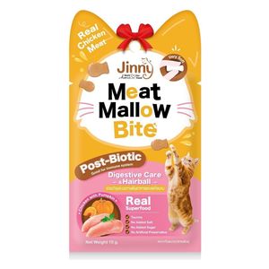 Jinny Digestive Care & Hairball with Chicken and Pumpkin Cat Snack - 15g