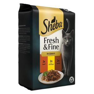 Sheba Fresh & Fine In Gravy Cat Food - 6 Pieces